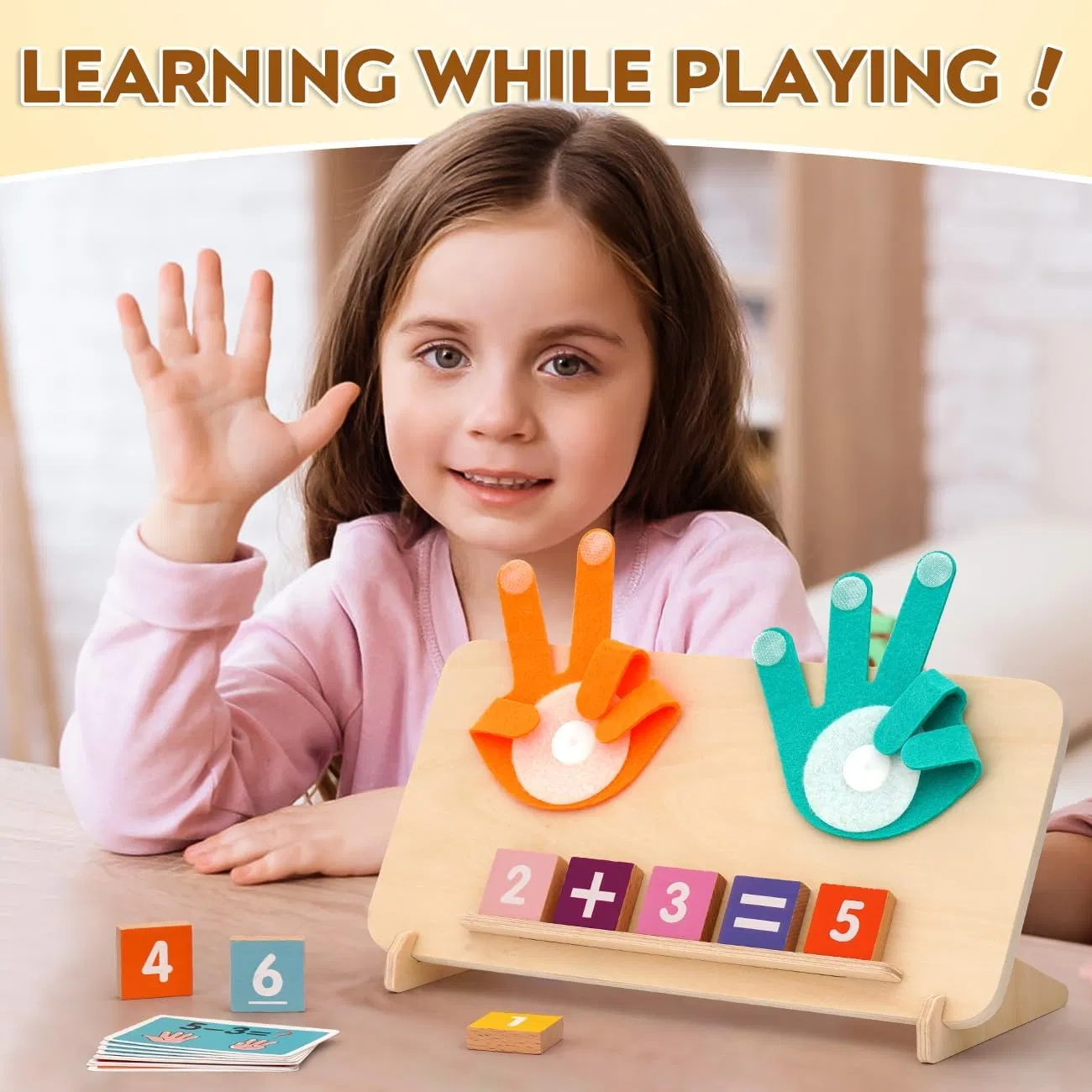 Juguetes de Aprendizaje para Preescolar para Niños Pequeños 2-4 Manipulativos Educativos de Matemáticas Bloques de Conteo de Números para Niños 3-5 Años Regalo de Cumpleaños para Niños y Niñas