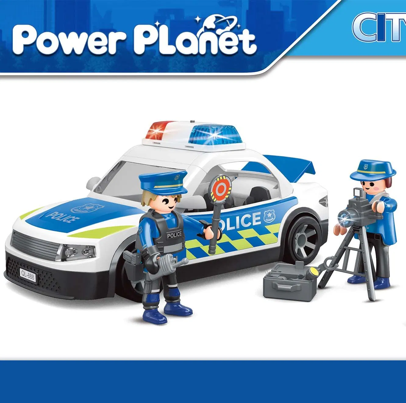 Juguetes de rompecabezas para niños escena de policía con luz y música bloques de construcción juguetes educativos STEM