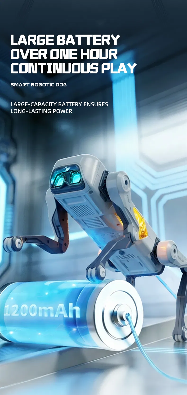 Perro robot RC detalle 8