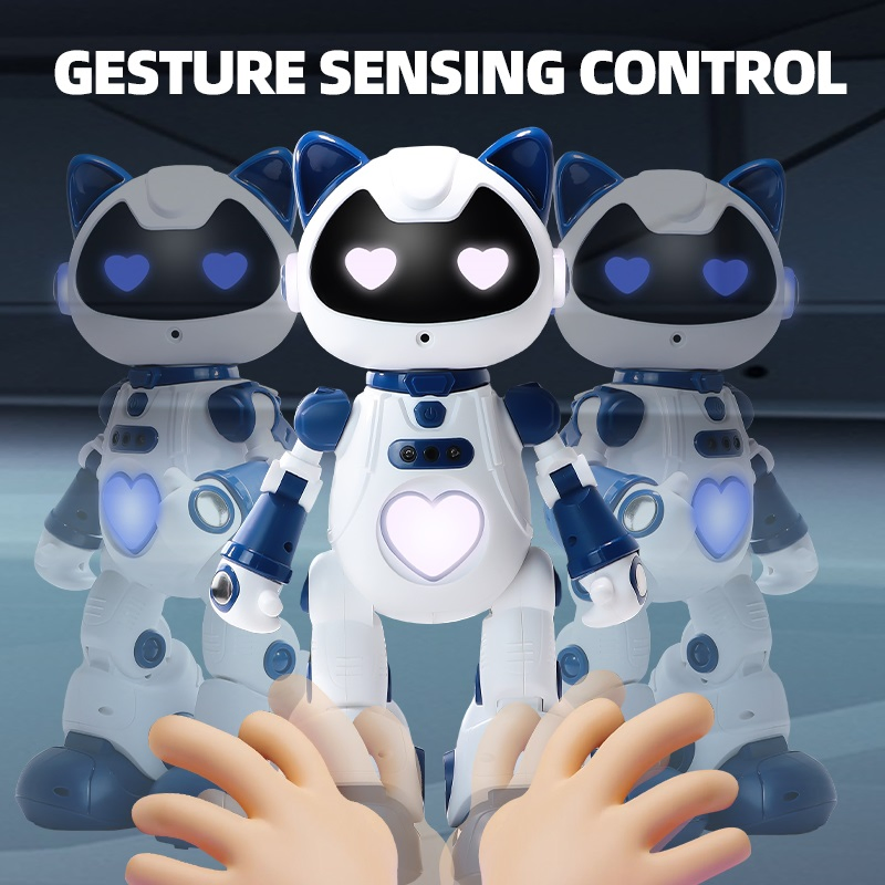 Gato inteligente juguetes robots con música de piano control remoto niños interactivo educación temprana juguete educativo STEM