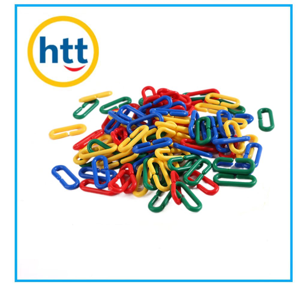 Cadena de conteo colorida de bricolaje, cubos de enlaces de plástico, juguetes de aprendizaje matemático