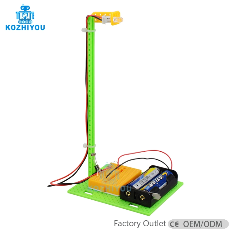 Juguete educativo de ciencia STEM para niños, juguete de ciencia DIY con control de luz, farola, regalo educativo para niños