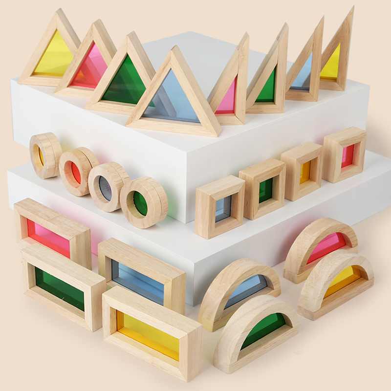 Bloques de construcción acrílicos populares, juguete educativo creativo para la primera infancia