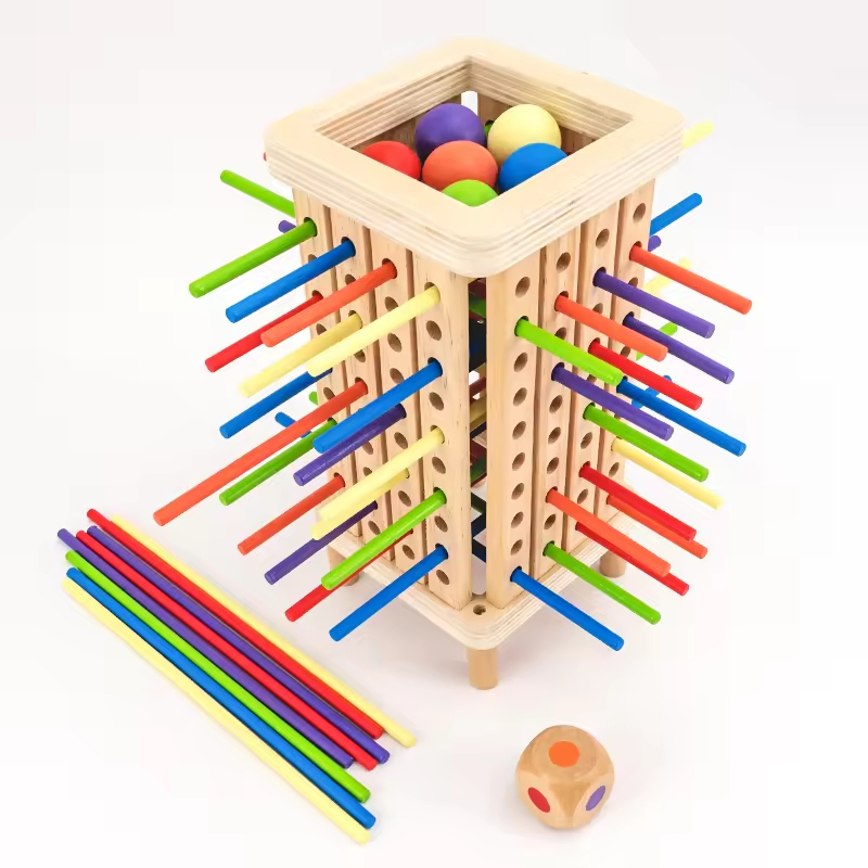 Juguete Montessori sensorial de habilidades motoras finas para niños unisex, educativo, juego de palitos de conteo cognitivo, juguete de madera