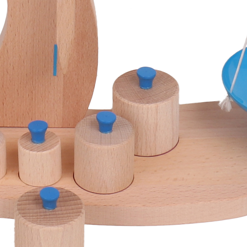 Balanza de matemáticas de madera para preschool, juguetes educativos de ciencia y STEAM para niños