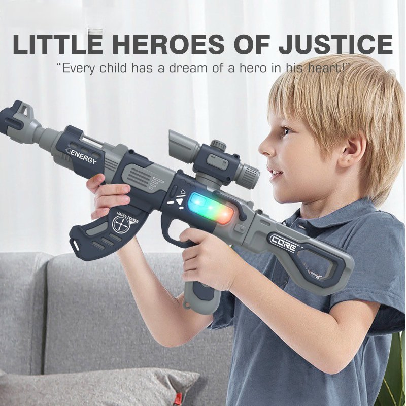 Caja de regalo de plástico DIY con sonido y luz magnéticos variables, juguete eléctrico de rifle para 6-12 años, juguetes educativos al por mayor