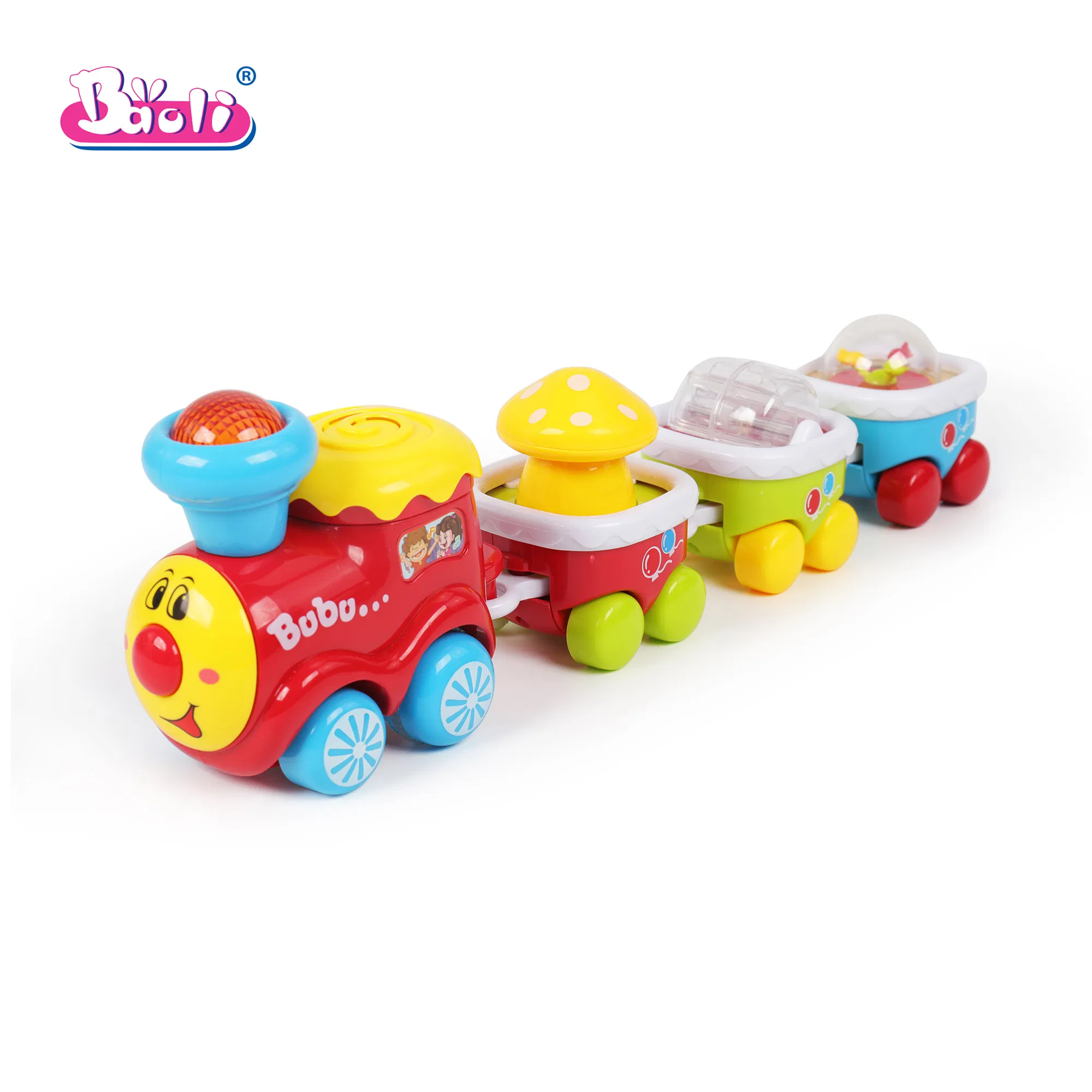 Bloque de construcción interactivo Baoli, tren musical educativo