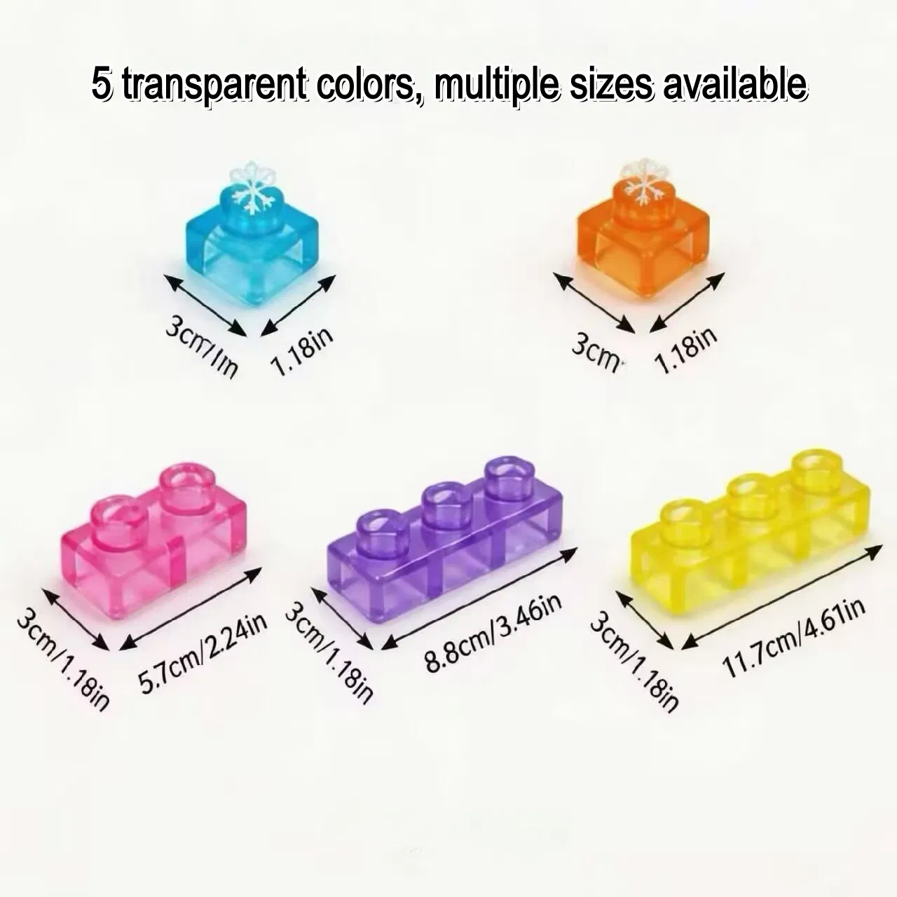 Bloques de construcción transparentes de gel blando para niños, juguete educativo, alivio del estrés y desarrollo de habilidades manuales