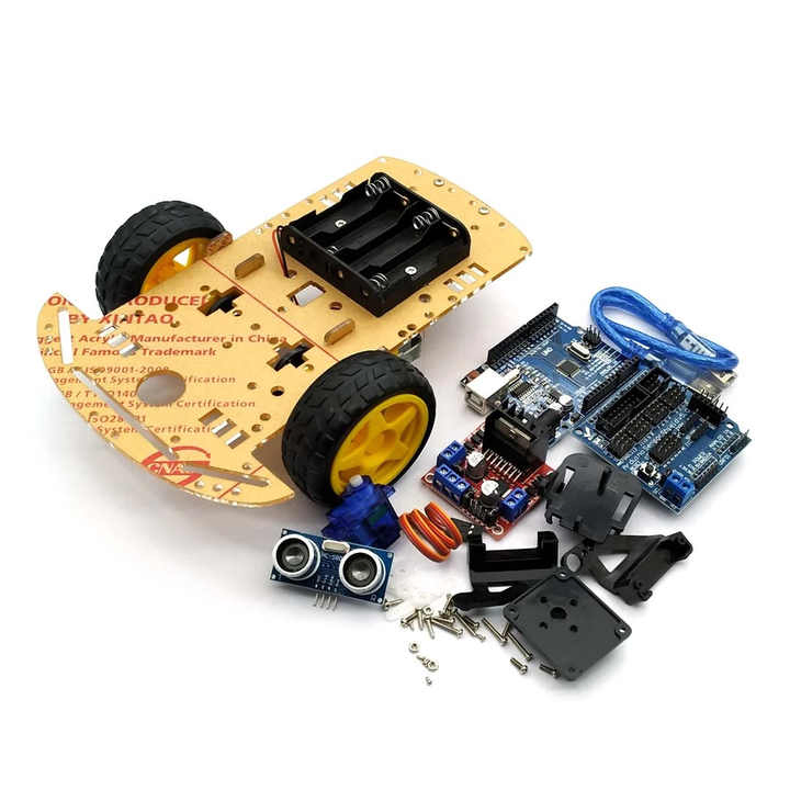 2WD Kit de chasis de robot coche con seguimiento inteligente para evitar obstáculos; S Stem juguetes educativos creativos de programación científica para niños, robot inteligente para Arduino