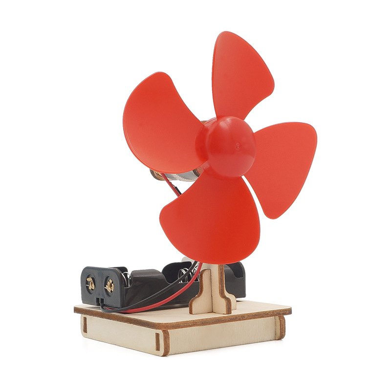 Kit de ventilador eléctrico para niños; S DIY Stem juguete educativo creativo de programación científica en madera