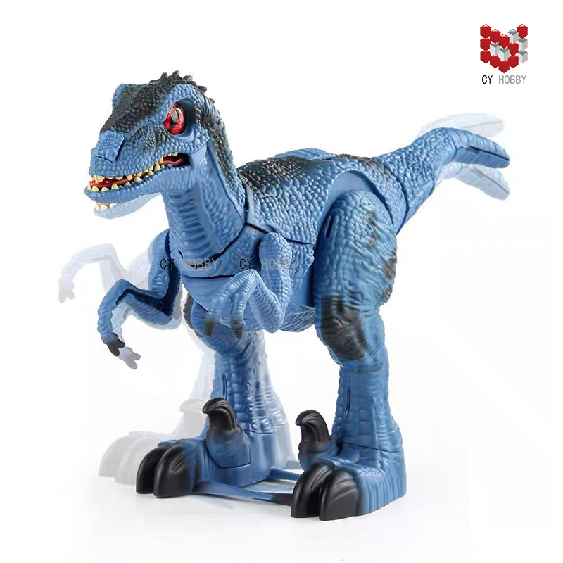 Juguete educativo eléctrico de dinosaurio Raptor ensamblado por uno mismo, juguetes de rompecabezas DIY, juguetes para niños, regalo para niños, juguete eléctrico RC de dinosaurio, regalo de juguete