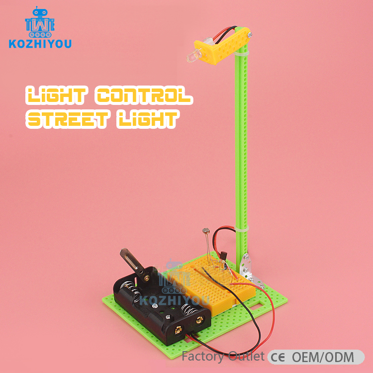 Juguete educativo de ciencia STEM para niños, juguete de ciencia DIY con control de luz, farola, regalo educativo para niños