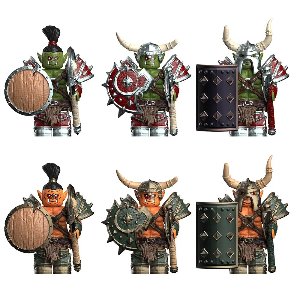 Dt8905 Modelo educativo de plástico mini orco de la serie de juegos Warcraft, bloques de construcción para ensamblar, juguetes regalo para niños