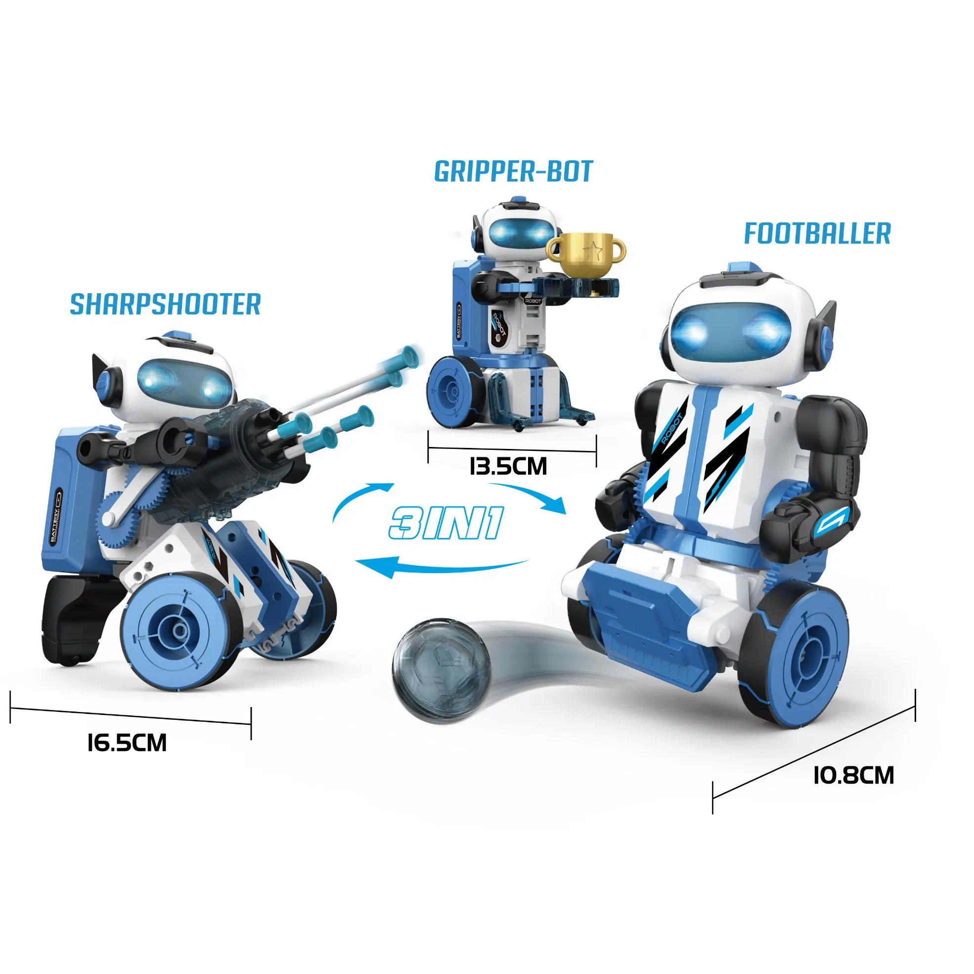 Xinbo 3 en 1 Programación STEM Educativa Ensamblaje Juguete de Robot Control Remoto