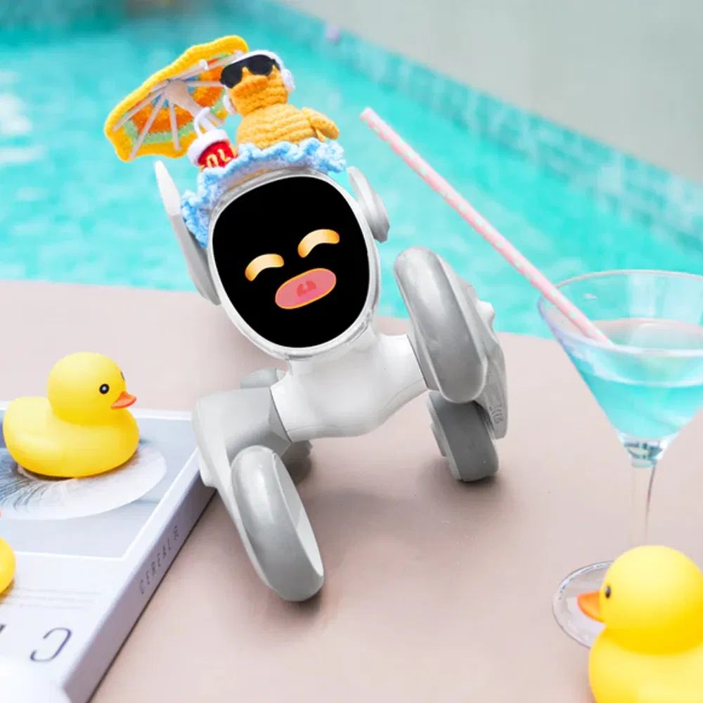 Perro Robot Mascota Chatgpt-4o Compañero Inteligente Potenciado por IA Control por Voz y Gestos, Interacción en Tiempo Real Juguetes Robóticos para Niños, Monitoreo del Hogar - Incluye Carga D