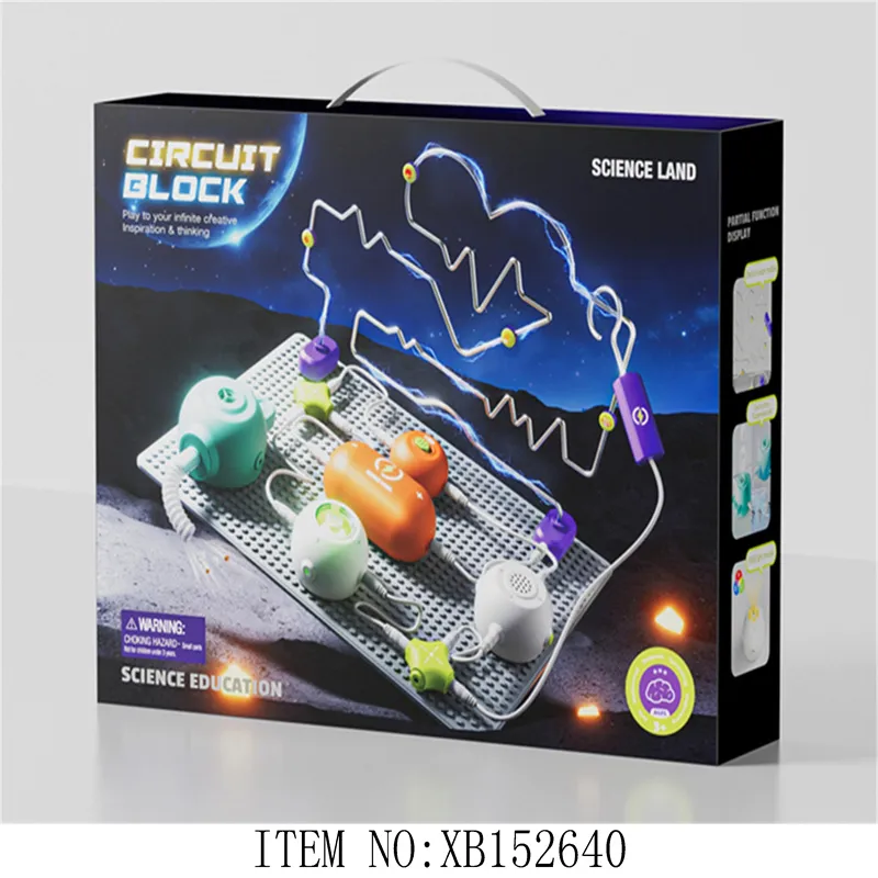 Bloques de Circuitos Electrónicos Juguetes de Rompecabezas para Niños Kit de Experimentos de Ciencia Física de Programación DIY