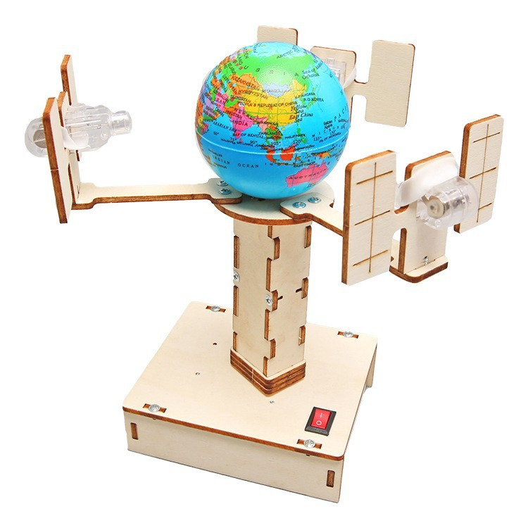 Kit de Exploración Espacial para Niños Set de Stem 3D Construcción Stem Juguete Educativo de Ciencia Creativa de Programación de Madera