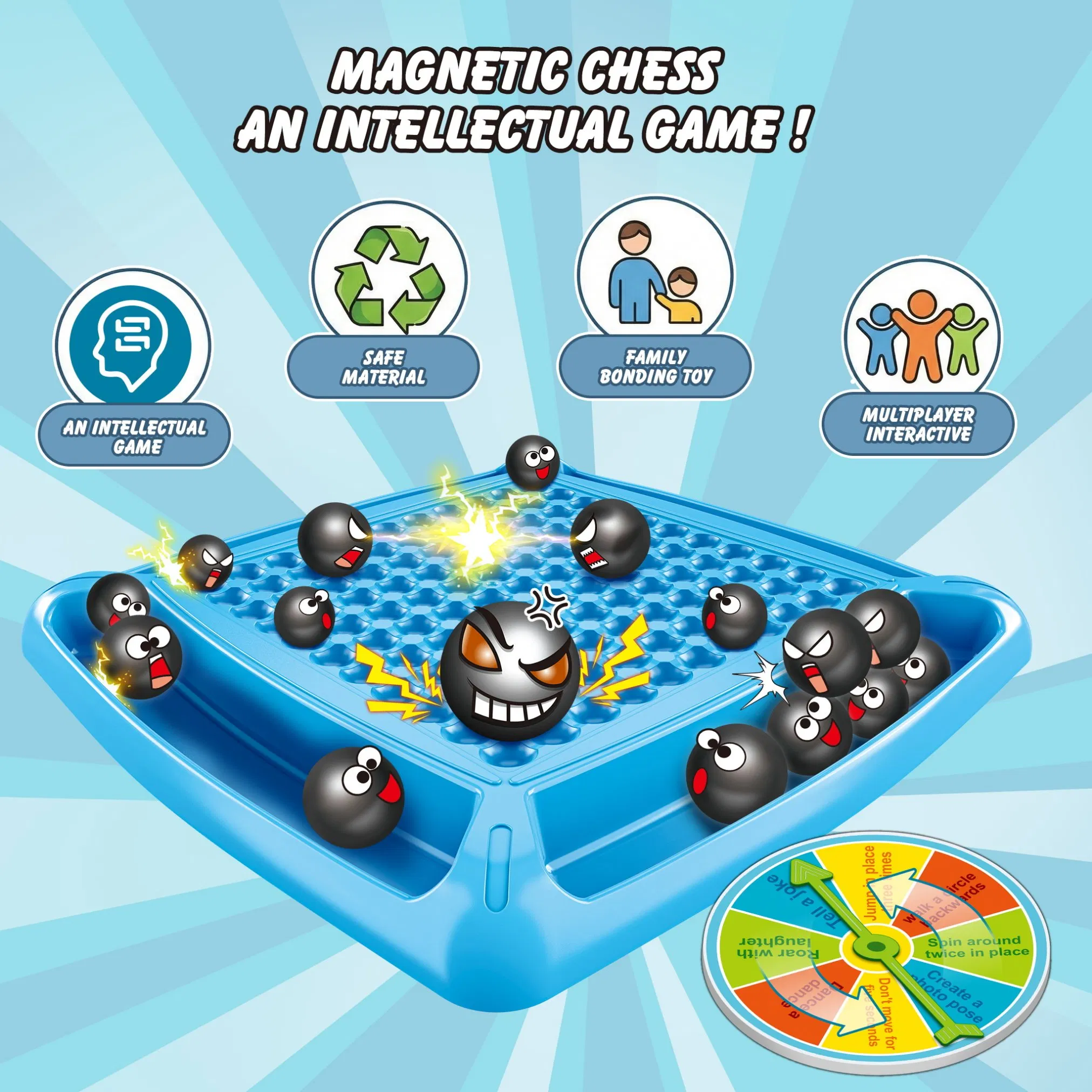 Juego de Ajedrez Magnético de Minas para Niños Juguetes Educativos Interactivos de Estrategia de Escritorio para Fiesta Familiar Edad 3+