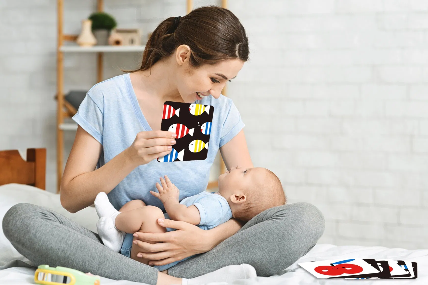 Caja de Juguetes Educativos de Madera Montessori para Bebé 0-6 Meses
