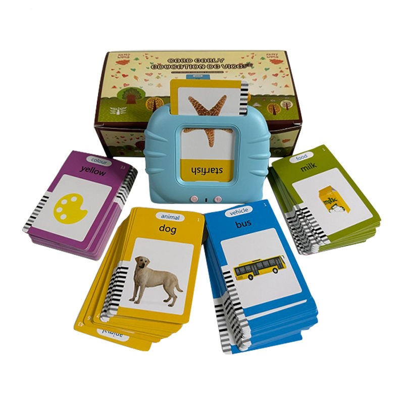 Juguetes de aprendizaje de idiomas inteligentes para bebés, máquina de tarjetas audibles para educación temprana