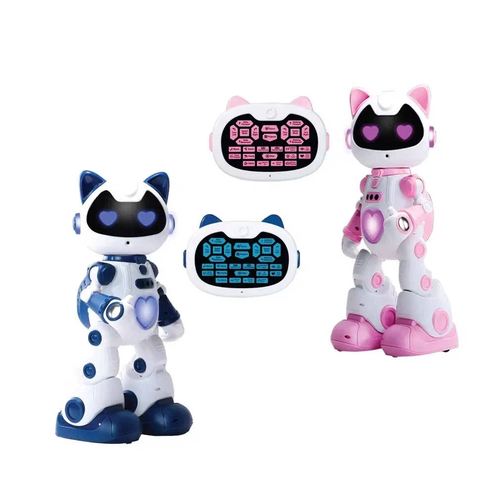 Gato inteligente juguetes robots con música de piano control remoto niños interactivo educación temprana juguete educativo STEM
