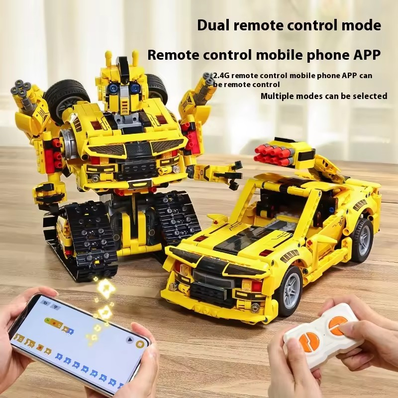 Bloques de construcción educativos Xinbo Robot de deformación modelo de programación Juguetes de bricolaje Robot RC Juguetes de construcción 2 en 1 Juguetes transformables