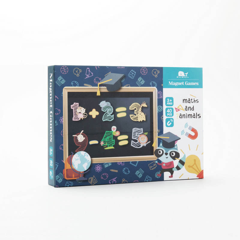 Juego de aprendizaje interactivo creativo para niños, desarrollo de habilidades, algoritmos matemáticos y robótica, tablero plegable ecológico, juguete STEM, rompecabezas magnético para niños