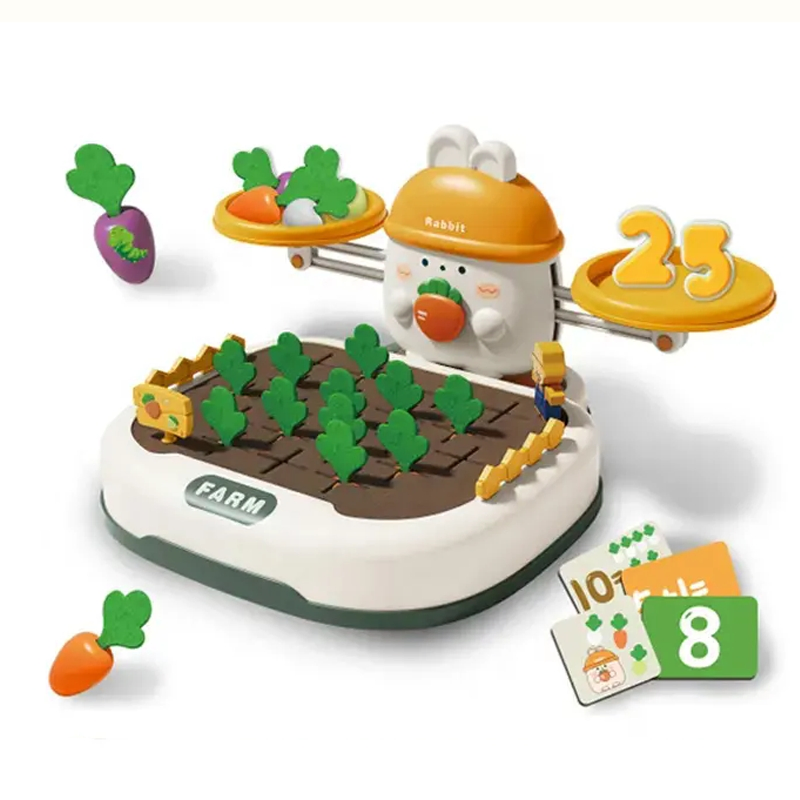 Juego de Equilibrio de Cosecha de Zanahorias para Niños, Juguete de Aprendizaje Matemático