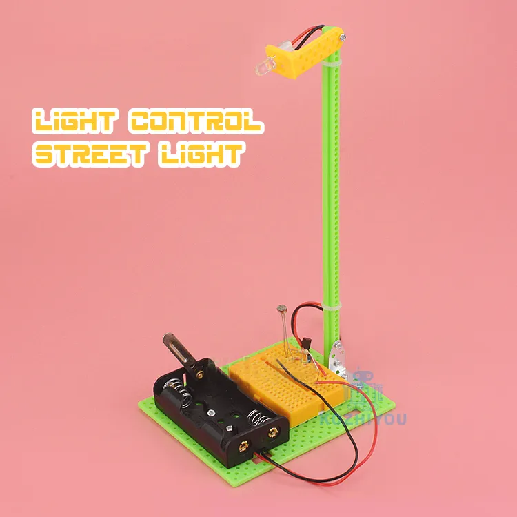 Juguete educativo de ciencia STEM para niños, juguete de ciencia DIY con control de luz, farola, regalo educativo para niños
