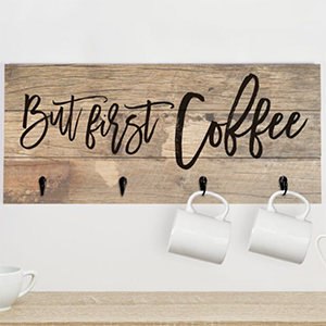 Famous Kitchen Cabinet Coffee Cup Storage Rack Brown White Gray Distressed Wall Accents Cup Holder Storage Box Suppliers, Quotes