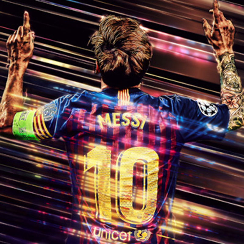High-Quality Football Star King Messi Poster Print Canvas Painting Manufacturers, Supplier