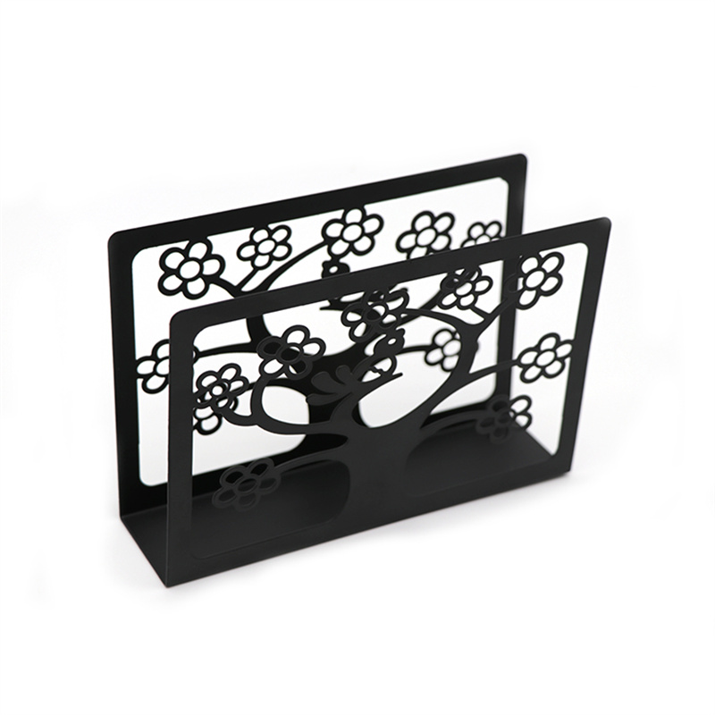 Custom Whittlewud Napkin Holder, Tree & Bird Design Black Metal Tabletop Suppliers, Pricelist