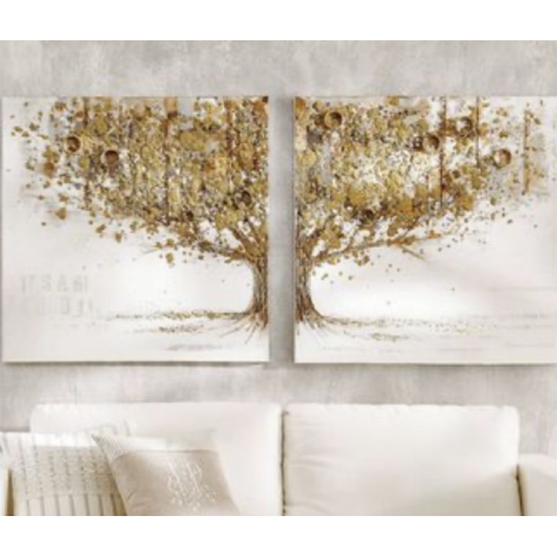 Custom Abstract Colorful Tree Painting Prints And Posters On Canvas Modern Landscape Wall Art Picture Manufacturer, Pricelist