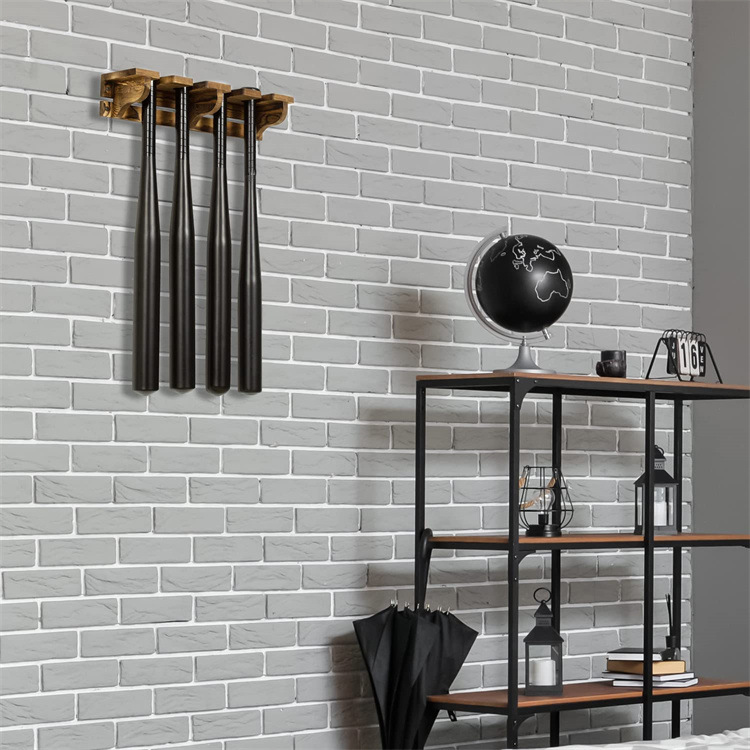 Custom Showcase and store your baseball equipment collections,or memorabilia with this 6-piece baseball storage Burnt Wood Baseball Gear Rack, Baseball Bat Display and Memorabilia Shelf Pricelist, Product