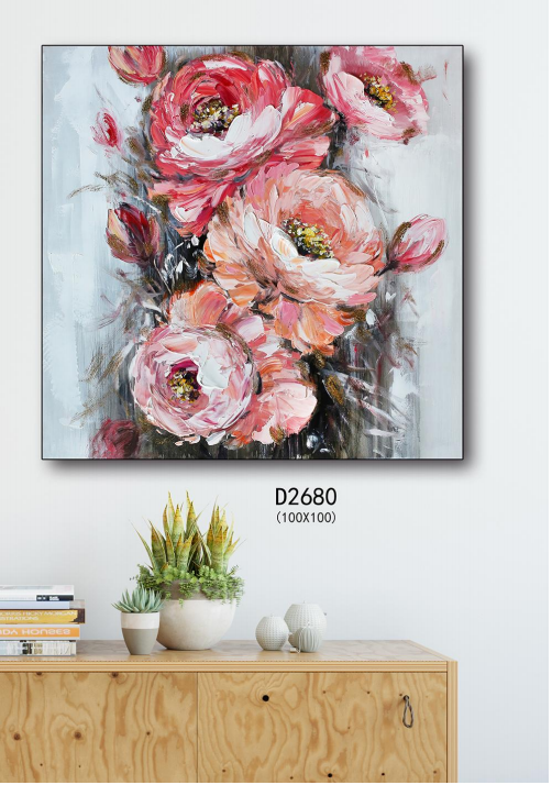Custom Blossom Art City Flower Market Poster Oil Painting Wall Decor   Manufacturers, Pricelist