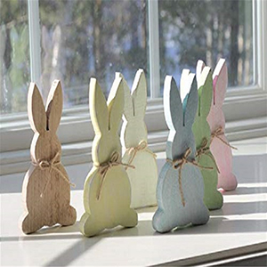 Famous Easter Bunny Wooden Engraved Decorative Sign Plaque Distressed Home Decor Manufacturers, Supplier
