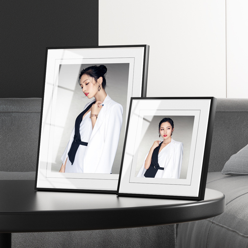 Custom Customizable Modern Simple in Black Color Tabletop Wedding Photo Frame Picture Frame Gallery Picture Wall Art Suppliers, Product