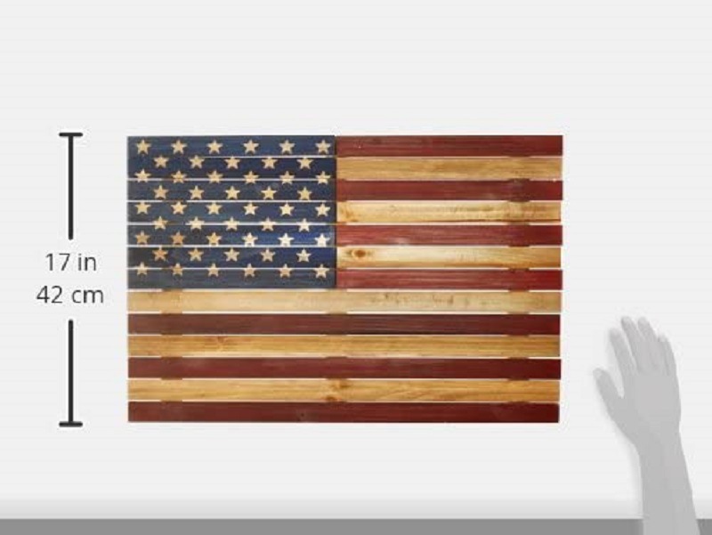 Custom Rustic 24x16 inches America Flag Wall Decor Wall Plaque Wall Pallets Manufacturers, Suppliers