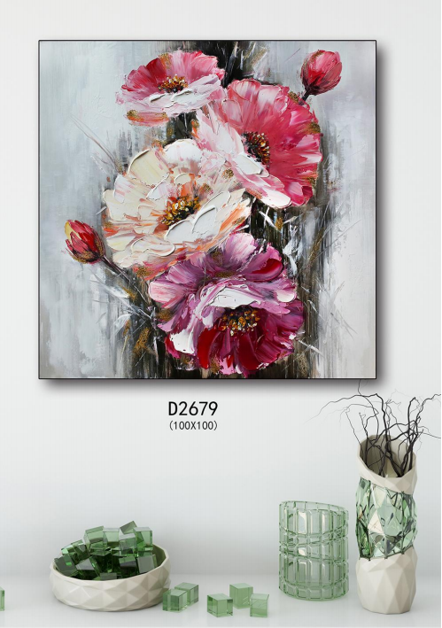 Custom Blossom Art City Flower Market Poster Oil Painting Wall Decor   Manufacturers, Pricelist
