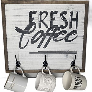 Famous Kitchen Cabinet Coffee Cup Storage Rack Brown White Gray Distressed Wall Accents Cup Holder Storage Box Suppliers, Quotes
