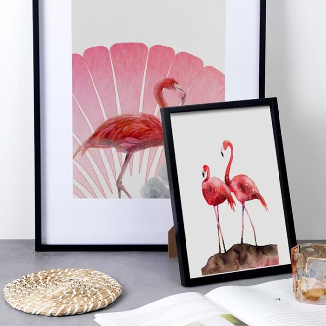 OEM Modern Tabletop Solid Wood Photo Frame Simple Style Black White Nature Color Quotes, Product