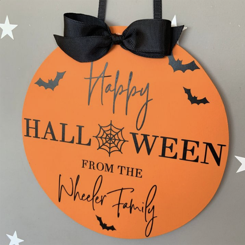 Custom Halloween Hanging Sign Decoration Home Door Hanger  Haunted Home Product, Products