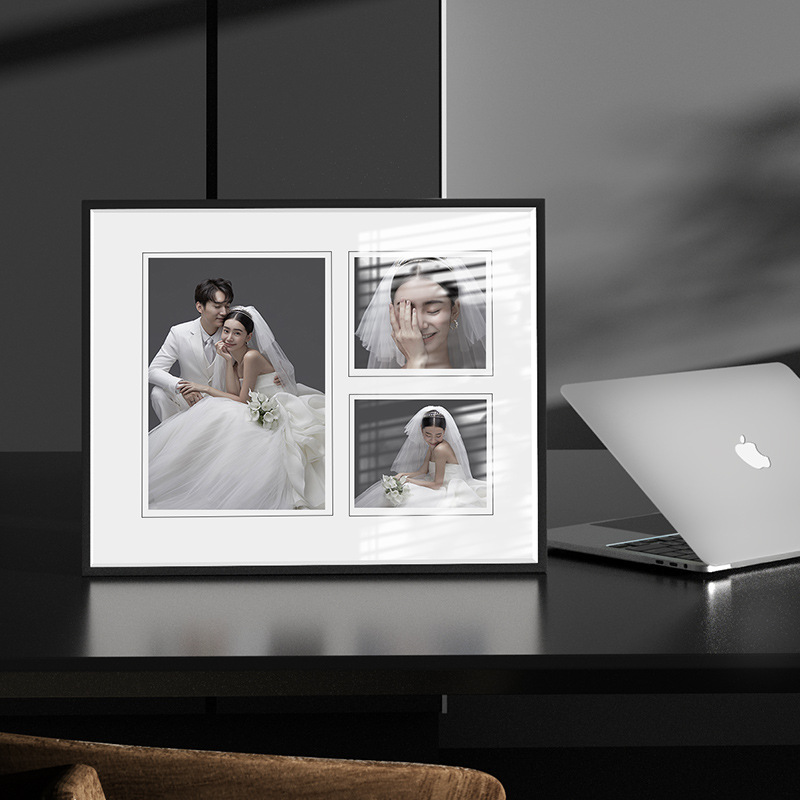 Custom Customizable Modern Simple in Black Color Tabletop Wedding Photo Frame Picture Frame Gallery Picture Wall Art Suppliers, Product