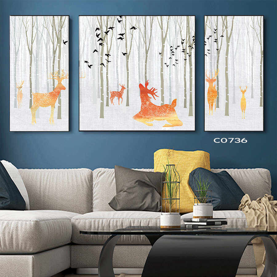 Custom Modern Art City Flower Canvas Painting Trend Wall Art 12X12 11X14 Size Product, Products