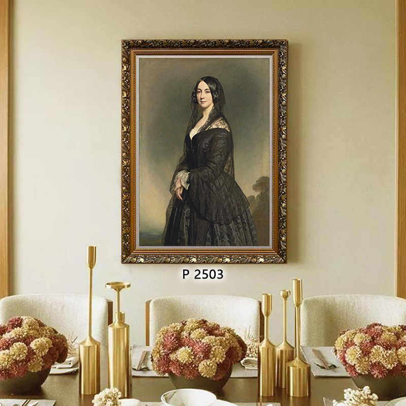 OEM Vintage Portrait Light Academia Style Canvas Reproduction Custom Framed Ornate Gold Framed Manufacturer, Quotes