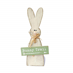 Famous Easter Bunny Wooden Engraved Decorative Sign Plaque Distressed Home Decor Manufacturers, Supplier
