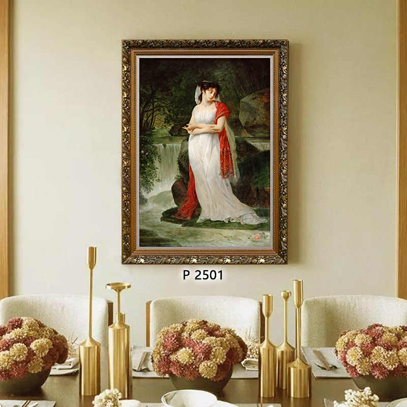 OEM Vintage Portrait Light Academia Style Canvas Reproduction Custom Framed Ornate Gold Framed Manufacturer, Quotes