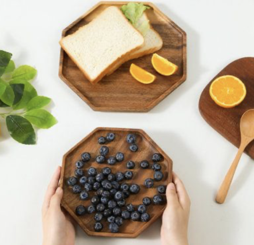 Octagonal Wood Tray 7