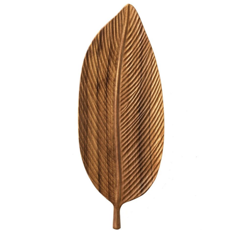 OEM Leaf shape Multipurpose Solid Wood Dessert Snack Plate Fruit Tray  Manufacturer, Pricelist