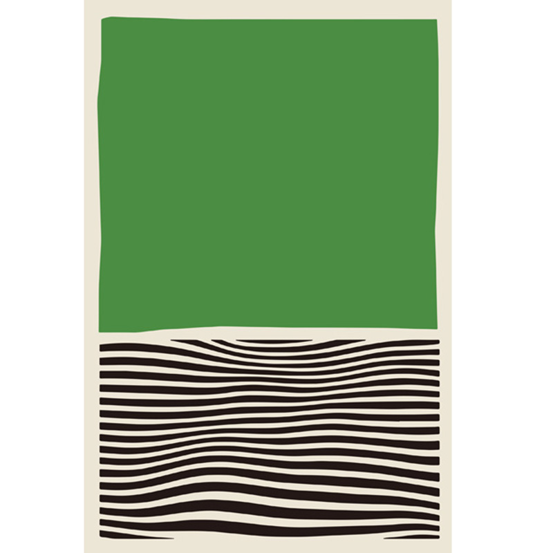 Custom Single or Set Green Abstraction Geometric Wall Framed Home Decoration Manufacturer, Product